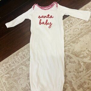 Smocked Santa Baby Gown